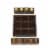 Skull and Crossbones 5 inch Square Wooden Mini Tic Tac Toe Game Board Perspective: top