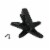 Rustic Black Enamel Cast Iron Coastal Starfish Door Knocker Sea Star Perspective: top