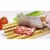 Meat Cleaver, Heavy Duty Knife with Solid Wood Handle (Stainless Steel, 8-In) Perspective: top