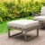 Siesta ISP137F-DVR-CNA Mykonos Ottoman with Sunbrella Natural Cushion - Taupe Square Perspective: top