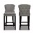 Sonoma 28  Upholstered Counter Height Bar Stool (Set of 2) Dark Heathered Grey Perspective: top