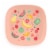 TarHong Wheat Poly Propylene Square Plate - Coral Fruit Perspective: top