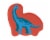 TarHong Shaped Plate Pack - Red Dinosaur Perspective: top