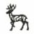 Rustic Brown Cast Iron Open Work Deer Wall Hanging 11.5 Inches High Buck Stag Perspective: top