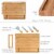 Bamboo Cheese Board and Knife Set - 14x11 inch Charcuterie Board with 4 Cheese Knives Perspective: top