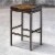 Uttermost Beck 30 Metal and Wood Bar Stool in Dark Walnut and Brushed Steel Perspective: top