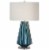 Uttermost Pescara Glass Crystal and Metal Table Lamp in Teal Blue/Ivory Perspective: top