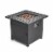 28  Outdoor Propane Gas Fire Pit With Cover & Lava Rock, Camping, Patio Perspective: top