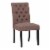 Costaelm Jameson Fabric Tufted Dining Side Chair 2 Pc Set in Brown Perspective: top