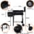 SUGIFT Heavy-Duty Charcoal Grill Offset Smoker with Cover in Black Perspective: top