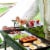 SUGIFT 4 Burner Propane Gas Grill Flat Top Griddle Grill in Black Perspective: top