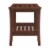 Hillsdale Preston Vanity Stool in Walnut Perspective: top