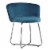 Hillsdale Furniture Marisol Metal Vanity Stool in Blue Fabric Perspective: top