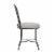 Hillsdale Furniture O'Malley Metal Vanity Stool Metallic Gray Perspective: top