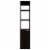 TUHOME Black Modern Engineered Wood Malaga 63  One-Door Linen Cabinet Perspective: top