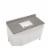 49 in. Composite Stone Vanity Top in Concrete Gray with White Basin Perspective: top