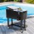 80Qt Outdoor Rolling Cooler Cart Ice Beer Beverage Chest Party Portable Black Perspective: top
