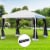 10' x 10' Pop-Up Canopy Party Tent Gazebo Canopies UV Protect w/ Mesh Wall Perspective: top