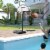 Outdoor Basketball Hoop System Pool Water Sport Game Play Outdoor Adjustable Perspective: top