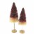 Christmas Red/Green Bottle Brush Trees Plastic Gold Glittered Two -Toned Lc0693 Perspective: top