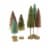 Christmas Pastel Forest Bottle Brush Tree Plastic Gold Glittered Lc0694 Perspective: top