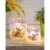 Home Decor Grassy Meadow & Bunny Scene Glass Flowers Butterfly 8Led661 Perspective: top