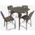 Cole Reclaimed Solid Wood Counter Chair in Brown with Black Metal Frame Perspective: top
