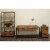 Anaheim Katy 2-Drawer Solid Wood Writing Desk in Brown with Iron Legs Perspective: top