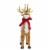 Christmas Retro Deer With Scarf Polyresin Velveteen Bow 2929408 Perspective: top
