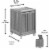 HomeRoots 15.75  Rolling Modern Wood Laundry Hamper with Lid in Espresso Perspective: top
