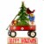 Christmas Wagon W/ Christmas Tree Yard Decor Landscape Stake Poke 31844419 Perspective: top