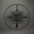 28 Inch Metal Sun Face Nautical Compass Rose Indoor Outdoor Home Decor Wall Art Plaque Perspective: top