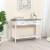 LuxenHome Distressed White Wood and Metal Console and Entryway Table Perspective: top