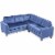 Glory Furniture Nailer G313B-Sc Sectional , Navy Blue Perspective: top