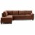 Glory Furniture Gallant Microsuede Sectional in Chocolate Perspective: top