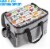 VP Home Heather Gray 48 Can Large Collapsible Insulated Cooler Bag Perspective: top
