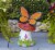 VP Home Butterfly Dream Mushroom Solar Powered LED Outdoor Decor Garden Light Perspective: top
