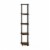 5 Tier Corner Display Rack Multipurpose Shelving Unit, Amber Pine/Black Perspective: top