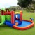 Inflatable Slide Bouncer and Water Park Bounce House Splash Pool Water Cannon Perspective: top