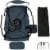 Hanging Hammock Camping Chair Swing w/Armrest - Drink Holder and Footrest - Blue Perspective: top