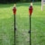 2-Pack Patio Torches Metal Swirl Red Glass Outdoor Lawn Garden Tabletop Decor Perspective: top