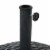 Sunnydaze 18 in Pebble Texture Resin Round Patio Umbrella Base - Grey Perspective: top