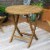 Patio Dining Table Outdoor 31 Teak Wooden Round Folding Furniture Porch Lawn Perspective: top