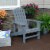 Sunnydaze Fir Wood Adirondack Chair with Adjustable Back - Gray Perspective: top
