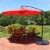 Sunnydaze 9.5 ft Cantilever Offset Patio Umbrella with Crank - Cherry Perspective: top