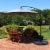 Sunnydaze 9.5 ft Cantilever Offset Patio Umbrella with Crank - Smoke Perspective: top