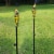 4-Pack Patio Torches Metal Swirl Yellow Glass Outdoor Lawn Garden Tabletop Decor Perspective: top