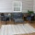 Sunnydaze Dunmore Rattan 4-Piece Patio Furniture Set - Gray and Navy Blue Perspective: top
