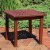 Outdoor Patio Side Table 19.75  Square Wooden Meranti Lawn Yard Garden Furniture Perspective: top