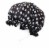 Wrapables Stylish Double Layer Waterproof Shower Caps (Set of 4), Animal Print & Dots Perspective: top
